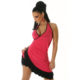 Hot Pink & Black Summer Halter Wrap Exotic Salsa Sun Dress
