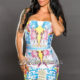 SMALL / MEDIUM Multi-Color Celeb Inspired Bandage Dress - LAST ONE