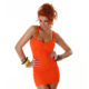 Orange Sweet Summer Sun Dress Mini Jumper