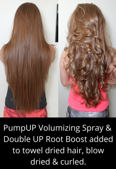 Pump Up & Double UP Results with work up hair spray